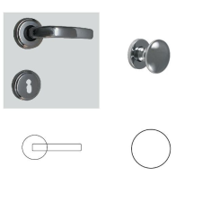 Gomboss/Perfekto Márton Rozettás Fényes Króm PZ Gomb/Kilincs zár és alkatrészei