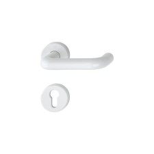 Gomboss/Perfekto Műanyag Körrozettás Ajtókilincs Fehér Szín Normál&amp;Cillinder Alsó zár és alkatrészei