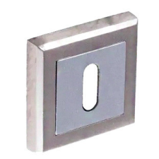 Gomboss/Perfekto Négyzetrozetta (Style,Régi Trend) Szatén Króm Felület BB Alsó-Felső Zártakaró zár és alkatrészei