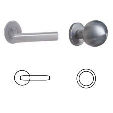 Gomboss/Perfekto Tímea Körrozetás Rozsdamentes Inox PZ (Fém Alaplap) Hengeres Gomb/Kilincs zár és alkatrészei