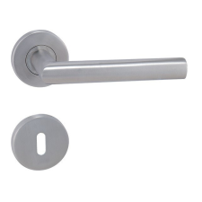 Gomboss/Perfekto Tímea körrozettás - Műanyag alaplappal rozsdamentes Inox WC zár és alkatrészei