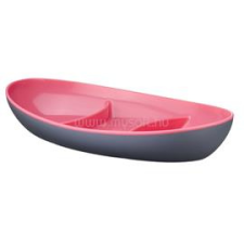 GONDOL IRIS AURA OVAL DIVIDED kétszínű osztott tányér 170x270x50mm G-606 (G-606) tányér és evőeszköz