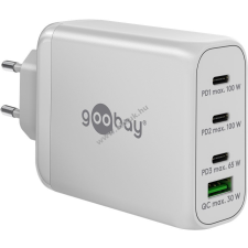 Goobay 100W USB-C PowerDelivery többportos gyorstöltő, fehér mobiltelefon kellék