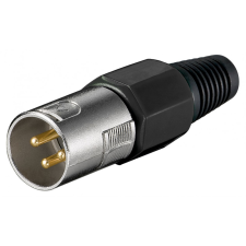 Goobay 11749 vezeték csatlakozó XLR (3-pin) Fekete, Fémes kábel és adapter