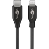 Goobay 39445 USB-C apa 2.0 - Lightning apa Adat és töltőkábel - Fekete (1m) (39445)