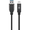 Goobay 41073 USB-A apa - USB-C apa Adat és töltőkábel 0.5m - Fekete (41073)