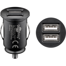 Goobay 44177 Autós USB-A töltő - Fekete (5V / 2.4A) (44177) mobiltelefon kellék