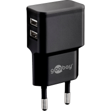 Goobay 44951 Hálózati USB-A töltő - Fekete (5V / 2.4A) (44951) mobiltelefon kellék