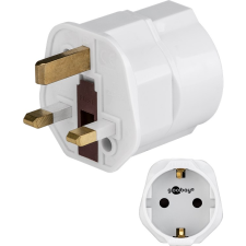 Goobay 45353 EU -> UK 250V Power Plug Utazó adapter - Fehér (45353) kábel és adapter