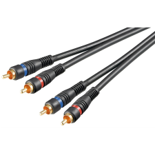 Goobay 50120 2x RCA apa - 2x RCA apa Kábel (5m) (50120) kábel és adapter