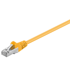 Goobay 50167 F/UTP CAT5e Patch kábel 3m - Sárga kábel és adapter