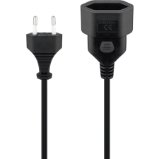 Goobay 50510 220V Tápkábel hosszabbító 5m - Fekete kábel és adapter