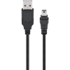 Goobay 50768 USB-A apa - Mini USB apa 2.0 Adat és töltőkábel - Fekete (3m) (50768)