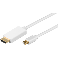 Goobay 52860 mini Displayport - HDMI Kábel 1m - Fehér kábel és adapter