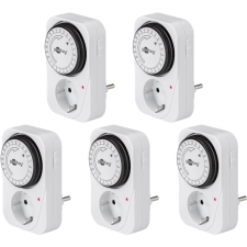 Goobay 55540 Időzítő kapcsolós aljzat (5 db/csomag) (55540) villanyszerelés