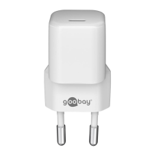 Goobay 59358 Hálózati USB-C PD töltő - Fehér (20W) (59358) mobiltelefon kellék