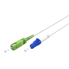 Goobay 59610 optikai patch kábel OS2 Simplex 3m - Fehér kábel és adapter