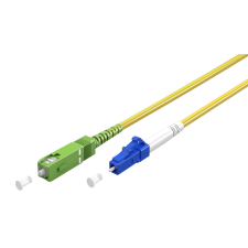 Goobay 59649 optikai patch kábel OS2 Simplex 2m - Sárga kábel és adapter