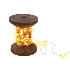 Goobay 60341 Yarn Bobbin Beltéri LED fényfüzér 10m - Meleg fehér karácsonyfa izzósor