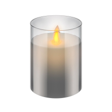 Goobay 60370 LED Valódi viaszgyertya - Szürke (60370) karácsonyi dekoráció