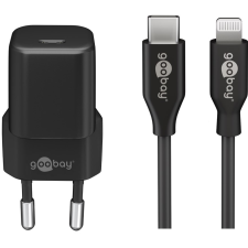 Goobay 61083 USB-C Hálózati töltő - Fekete (5V / 3A) (61083) mobiltelefon kellék