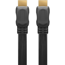 Goobay 61279 HDMI - HDMI 2.0 Lapos kábel 2m - Fekete kábel és adapter
