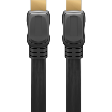 Goobay 61279 HDMI - HDMI 2.0 Lapos kábel 2m - Fekete (61279) kábel és adapter