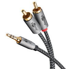 Goobay 65285 3.5mm Jack apa - 2x RCA apa Kábel (1m) (65285) kábel és adapter