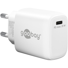 Goobay 65368 USB-C Hálózati töltő - Fehér (25W) (65368) mobiltelefon kellék