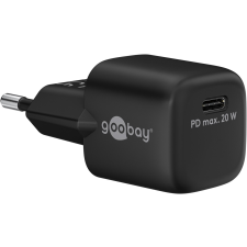 Goobay 65403 USB Type-C GaN Hálózati töltő - Fekete (20W) mobiltelefon kellék
