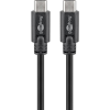 Goobay 66507 USB-C apa - USB-C apa 3.2 Gen 1 Adat és töltőkábel - Fekete (1.5m) (66507)