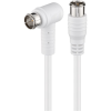 Goobay 67350 Type-F antenna kábel 5m - Fehér (67350)