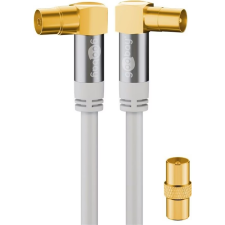Goobay 70411 Premium Koax TV antenna kábel 1m - Fehér (70411) kábel és adapter