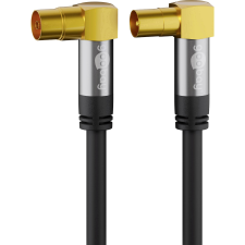 Goobay 70475 Premium Koax antenna kábel 4x árnyékolással 10m - Fekete (70475) kábel és adapter