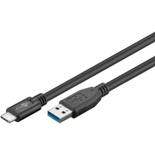 Goobay 71221 USB-A - USB-C (apa - apa) kábel 2m - Fekete (71221) kábel és adapter