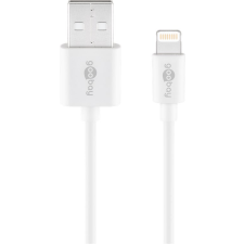 Goobay 72907 Lightning USB-A apa - Lightning apa 2.0 Adat és töltőkábel - Fehér kábel és adapter