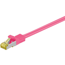 Goobay 91623 S/FTP CAT6A Patch kábel 5m - Rózsaszín (91623) kábel és adapter