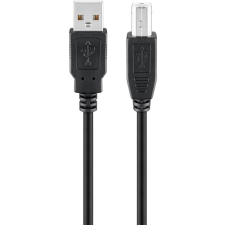 Goobay 93597 USB 2.0 3 M USB A USB B Fekete kábel és adapter