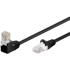 Goobay 94174 90° UTP CAT5e Patch kábel 5m - Fekete (94174) kábel és adapter
