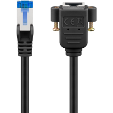 Goobay CAT6a Hosszabbító kábel 1m - Fekete (65642) kábel és adapter