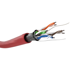 Goobay F/UTP CAT5e Patch kábel 100m - Piros (93269) kábel és adapter