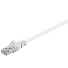 Goobay F/UTP CAT5e Patch kábel 10m - Fehér kábel és adapter