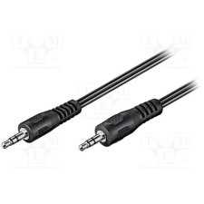 Goobay Jack stereo 3,5mm M/M audio kábel 10m fekete kábel és adapter
