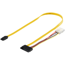 Goobay Kábel S-ATA 3.0 adatkábel táp csatlakozóval (68175) kábel és adapter