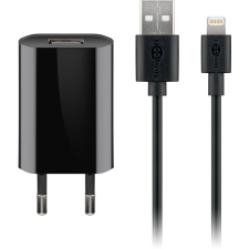 Goobay Lightning / USB-A Hálozati töltő készlet - Fekete (5W) (44994) mobiltelefon kellék