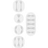 Goobay öntapadós kábelrendező 5db - Fehér (70681)