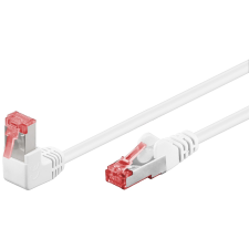 Goobay S/FTP CAT6 90° Derékszögű patch kábel 5m - Fehér (51553) kábel és adapter