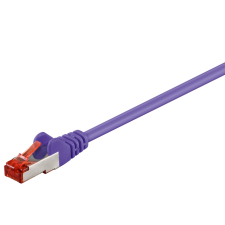 Goobay S/FTP CAT6 Patch kábel 1m - Lila kábel és adapter