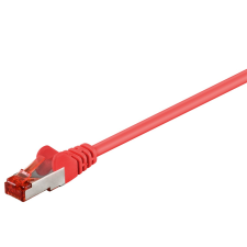 Goobay S/FTP CAT6 Patch kábel 2m - Piros kábel és adapter
