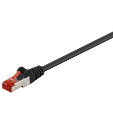 Goobay S/FTP CAT6 Patch kábel 3m - Fekete kábel és adapter